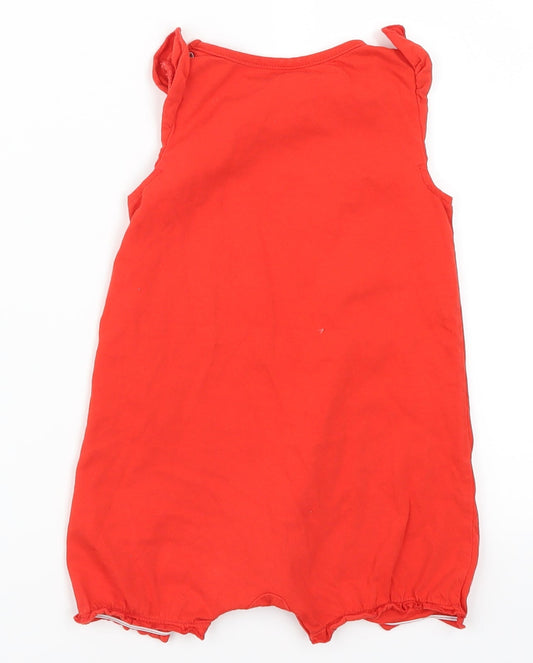 LC Waikiki Girls Red Babygrow One-Piece Size 12-18 Months - I'm So Happy Today