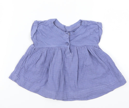 Gap Girls Blue Basic T-Shirt Size 6-9 Months