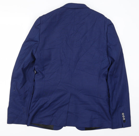 Burton Mens Blue Jacket Suit Jacket Size 38