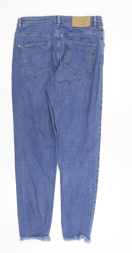 Denim Reserved Womens Blue Straight Jeans Size 14 L25 in