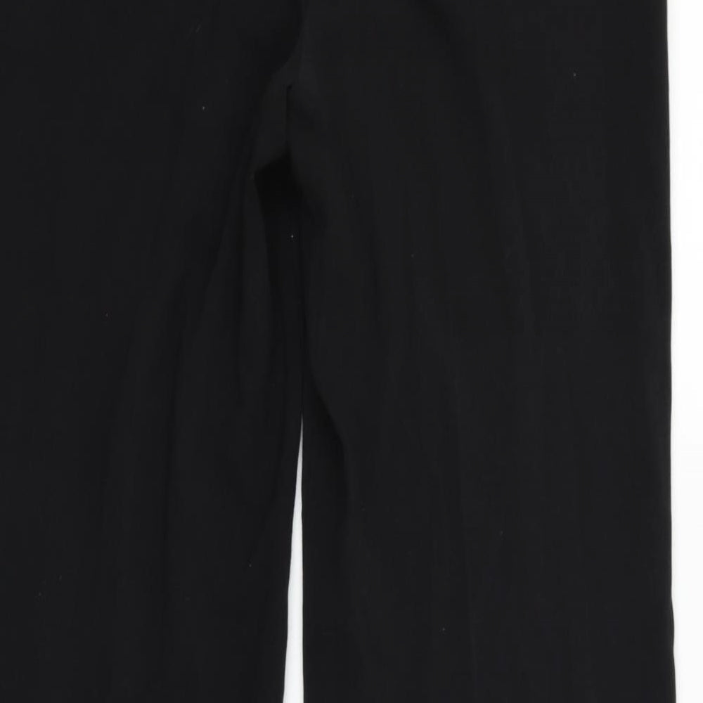 Papaya Womens Black Trousers Size 14 L26 in