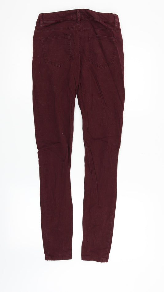 deniem & co Womens Red Skinny Jeans Size 6 L29 in