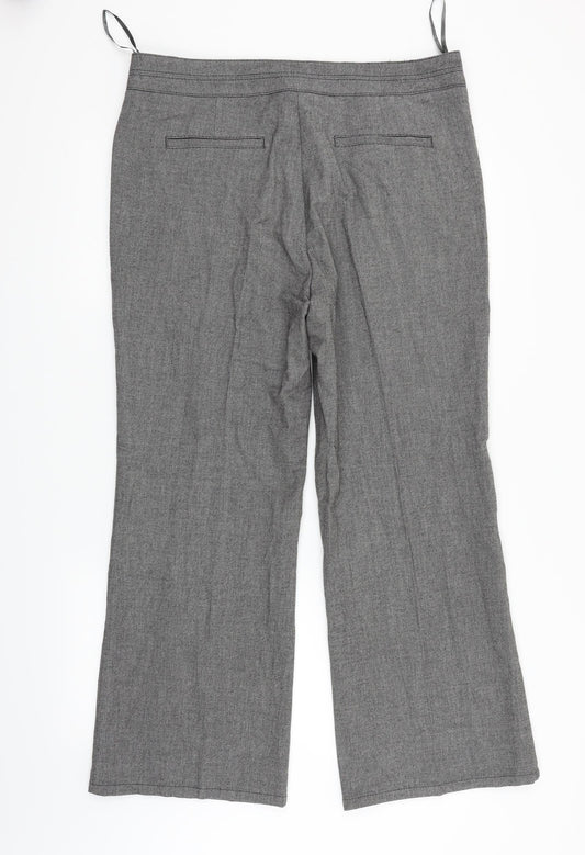 Per Una Womens Grey Trousers Size 16 L29 in