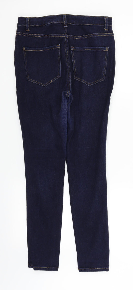 deniem & co Womens Blue Straight Jeans Size 12 L30 in