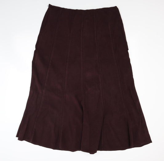 New Look Womens Red Flare Skirt Size 35 in
