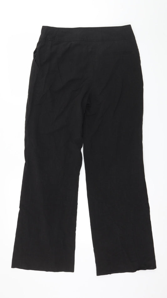 M&Co Womens Black Trousers Size 10 L29 in