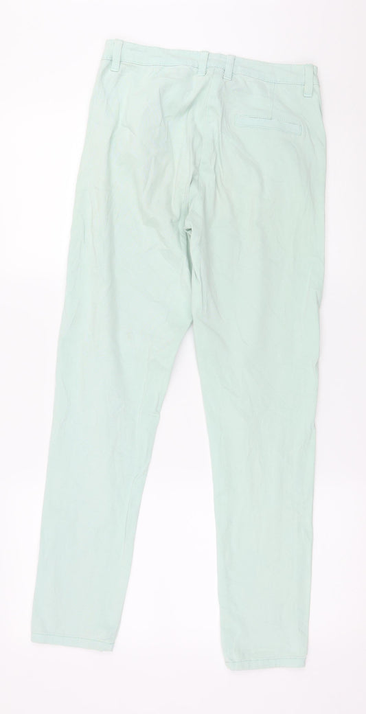 Womens Womens Green Denim Trousers Size 8 L29 in