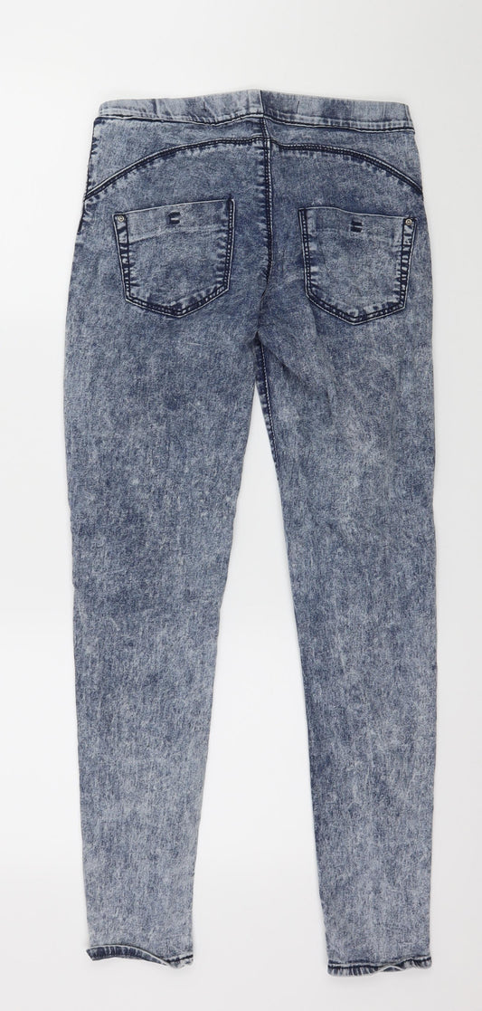 Denim & Co. Womens Blue Denim Jegging Jeans Size 6 L28 in