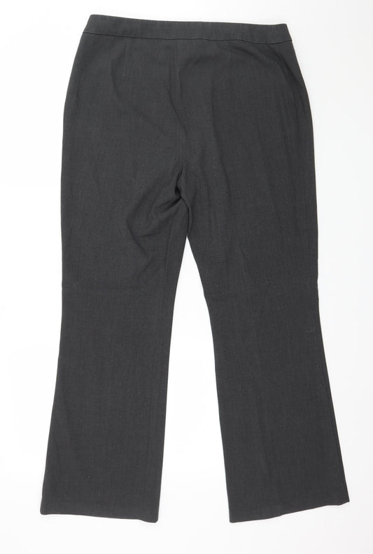 Marks and Spencer Womens Grey Trousers Size 14 L30 in