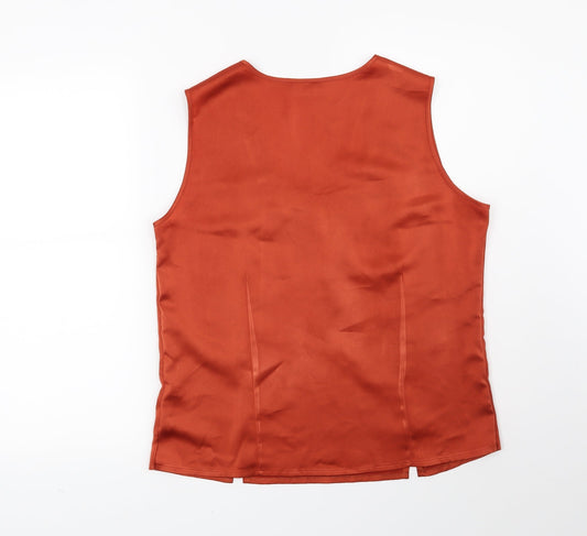 Sommermann Womens Orange Basic Blouse Size 16