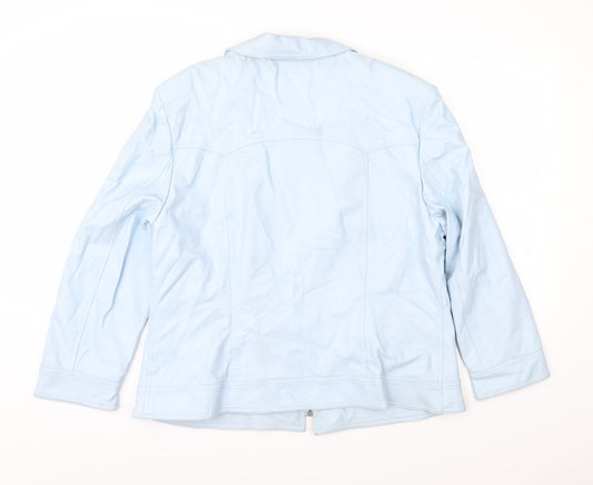 Ginar Womens Blue Jacket Size 18
