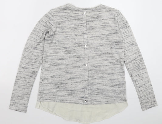 H&M Girls Grey Knit Pullover Jumper Size 13-14 Years