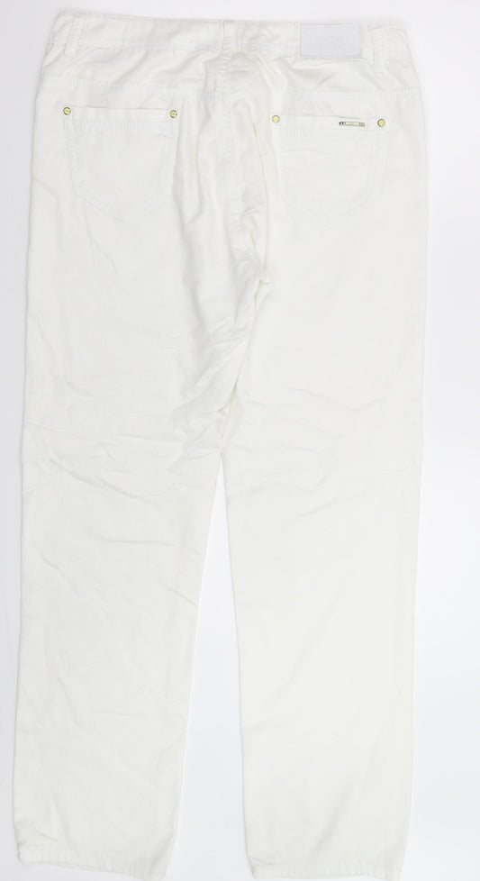 Best Fashion Womens White Denim Straight Jeans Size 34 in L32 in