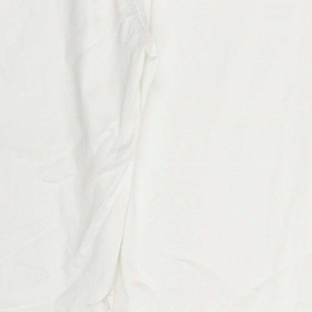 Best Fashion Womens White Denim Straight Jeans Size 34 in L32 in