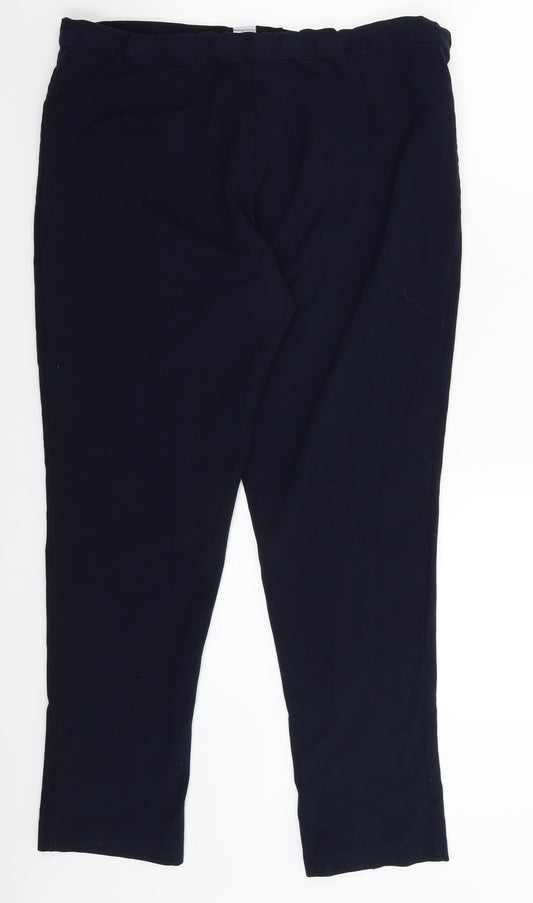 Preworn Womens Blue Trousers Size 16 L28 in