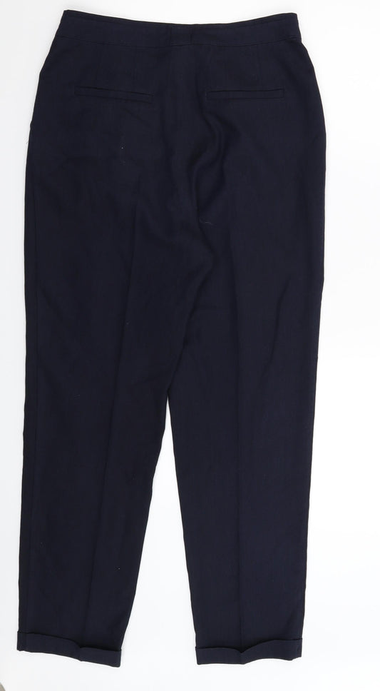 Oasis Womens Blue Trousers Size 10 L28 in