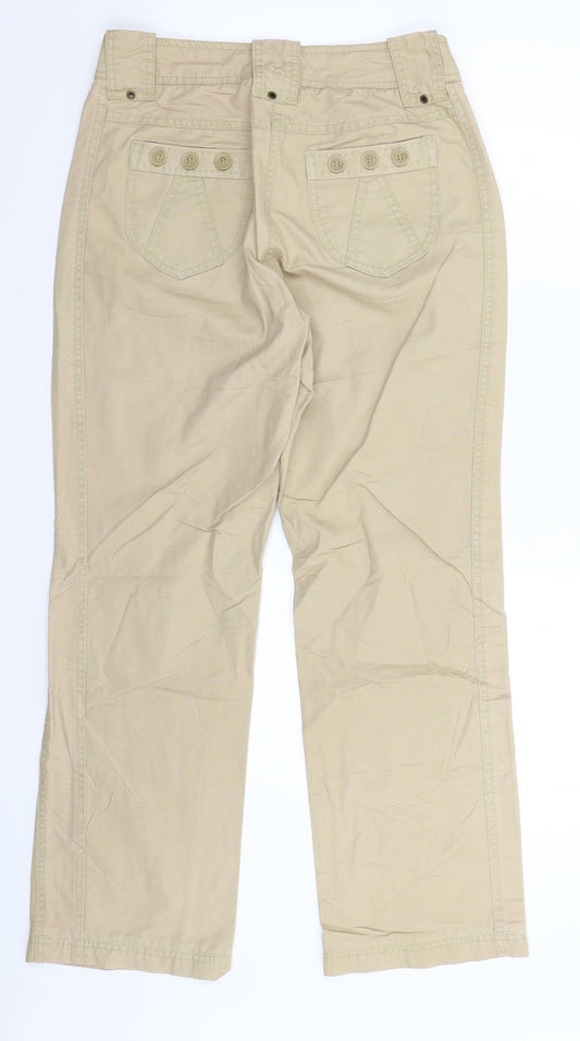 Lefros Womens Beige Trousers Size 28 in L28 in
