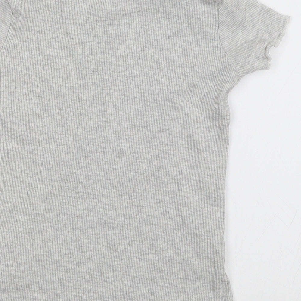 George Girls Grey Basic T-Shirt Size 5-6 Years