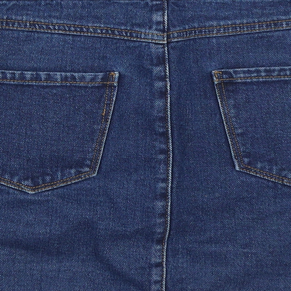 New Look Womens Blue Denim Mini Skirt Size 10