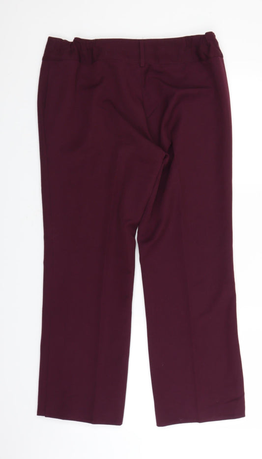 MARISOTA Womens Purple Trousers Size 34 in L26 in