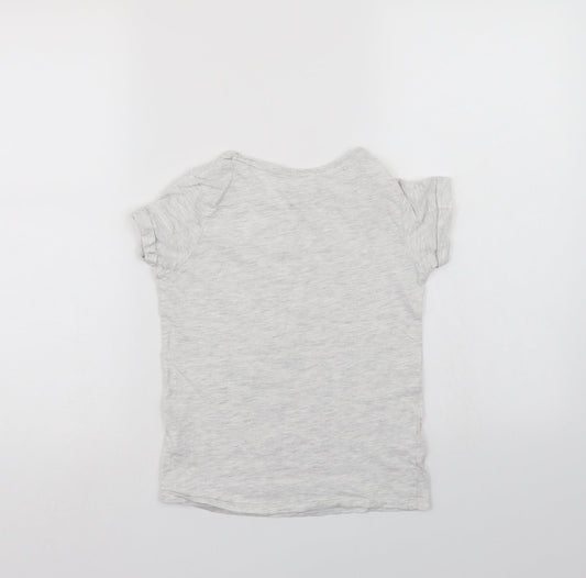 Primark Girls Grey Basic T-Shirt Size 8-9 Years