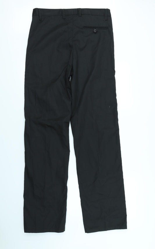 Preworn Mens Black Trousers Size 34 in L32 in