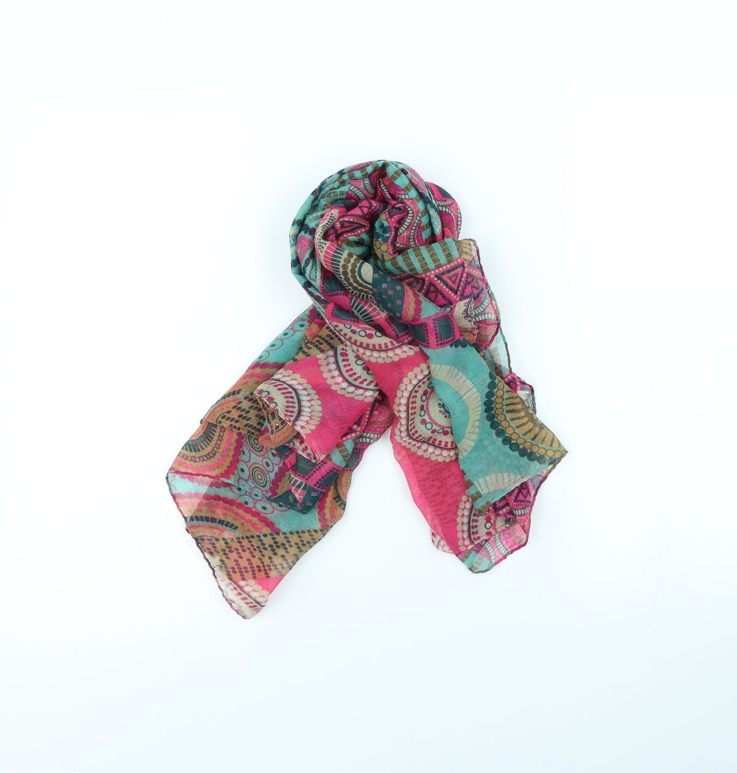 Preworn Womens Multicoloured Geometric Scarf