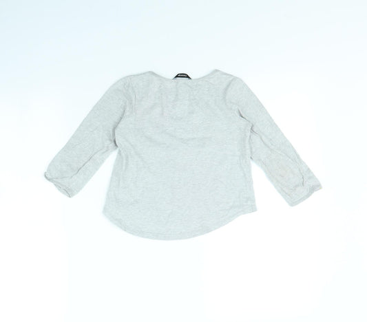 George Girls Grey Basic T-Shirt Size 4 Years