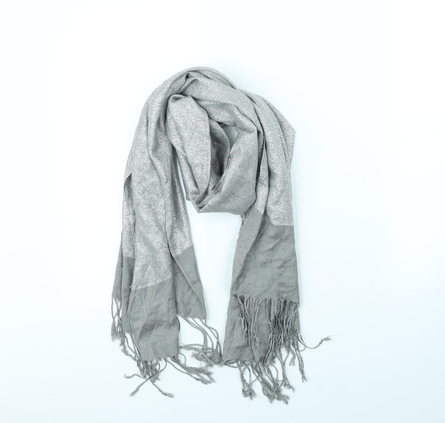 Preworn Womens Silver Scarf