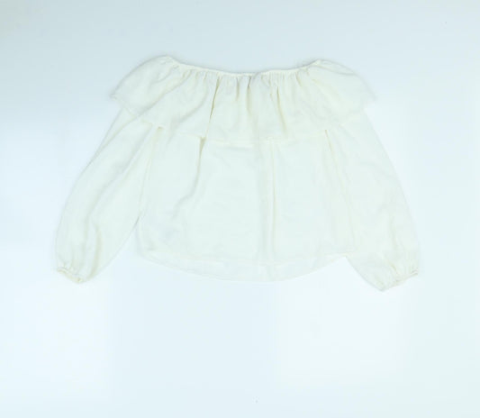 New Look Womens Ivory Basic Blouse Size 8