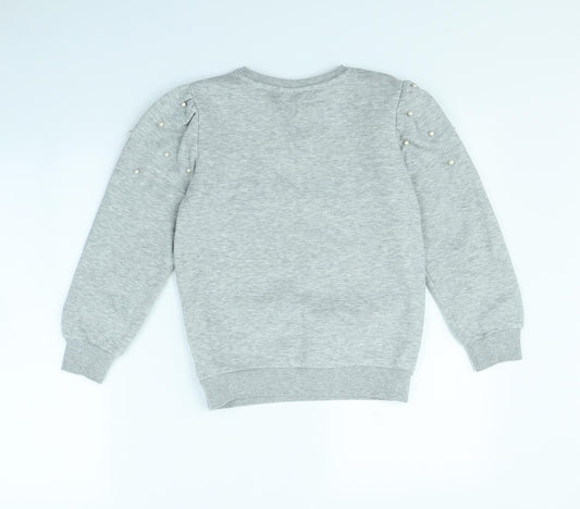 I Love Girlswear Girls Grey Pullover Jumper Size 9 Years