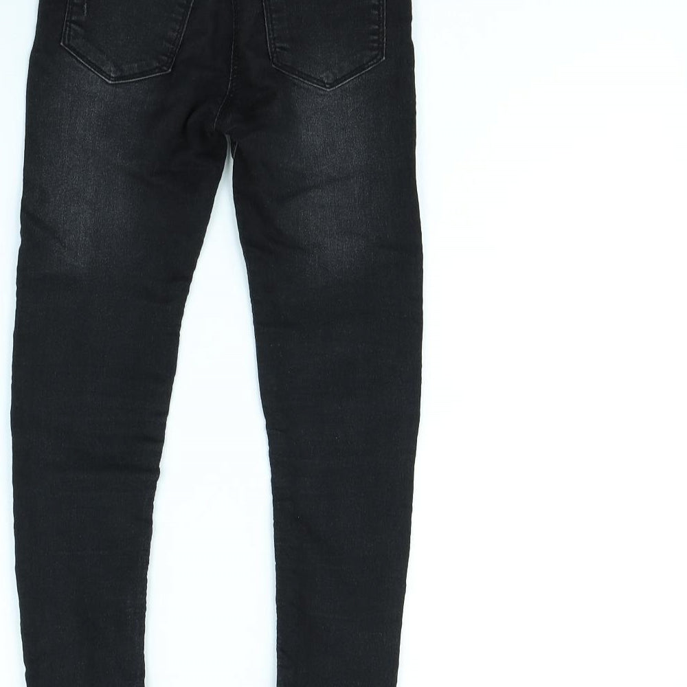 Preworn Girls Black Skinny Jeans Size 8 Years