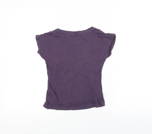 Miss E-vie Girls Purple Basic T-Shirt Size 8-9 Years - Love Heart