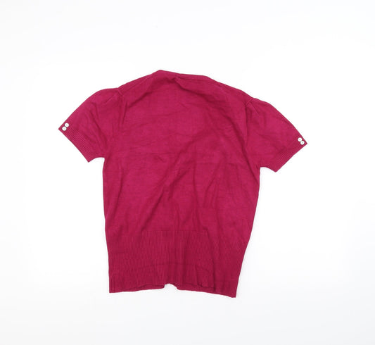 John Lewis Womens Pink Cardigan Jumper Size S