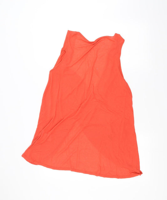 Soon Womens Orange Cardigan Jumper Size 14
