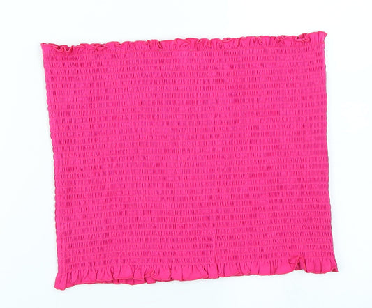 H&M Womens Pink Cropped T-Shirt Size L - bandeau