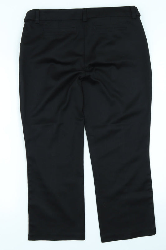 NEXT Womens Black Trousers Size 14 L28 in