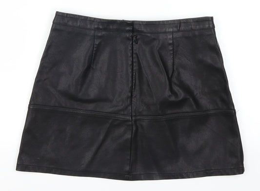 New Look Womens Black A-Line Skirt Size 12