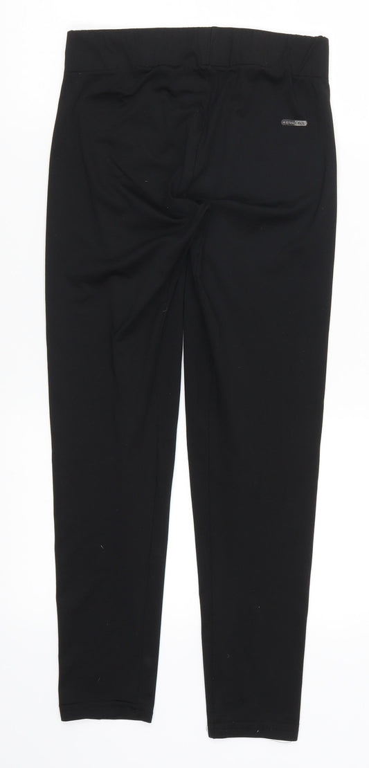 Original USA Womens Black Cropped Leggings Size 8 L24 in