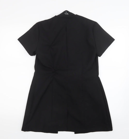 Simon Jersey Womens Black Basic T-Shirt Size 10