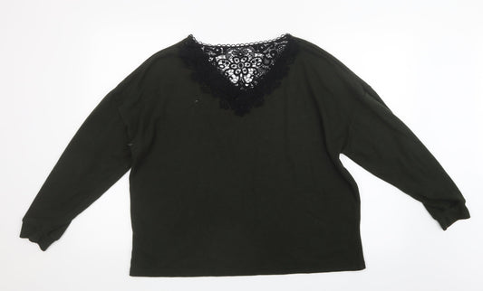 Dorothy Perkins Womens Green Knit Pullover Jumper Size 14