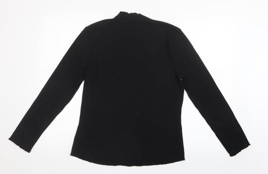 Oasis Womens Black Basic T-Shirt Size XL