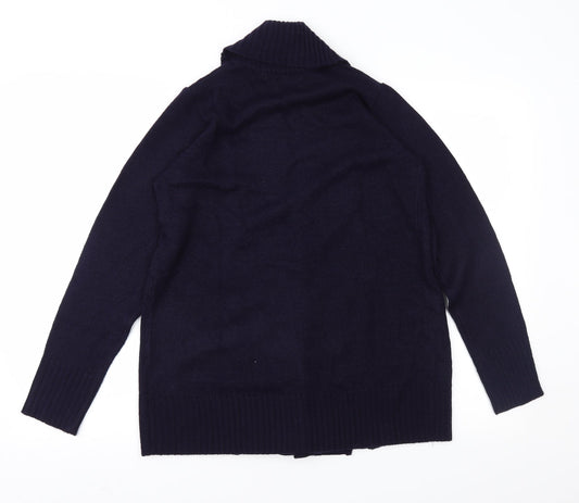 EWM Womens Blue Cardigan Jumper Size S