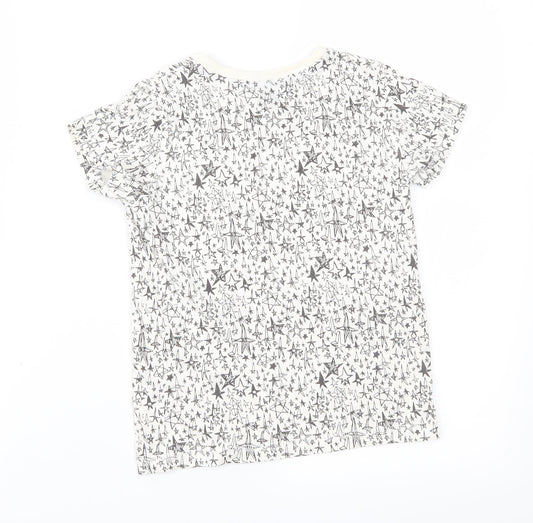 NEXT Boys Beige Geometric Basic T-Shirt Size 4-5 Years