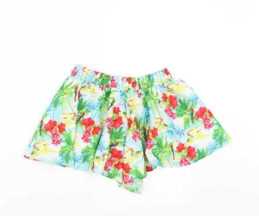 Floozie Womens Multicoloured Floral Hot Pants Shorts Size 8