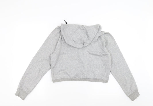 Preworn Womens Grey Pullover Hoodie Size M - cropped dog lover