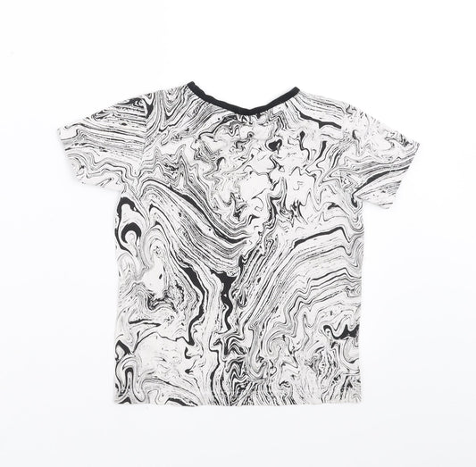 George Boys White Basic T-Shirt Size 2-3 Years - Marble effect