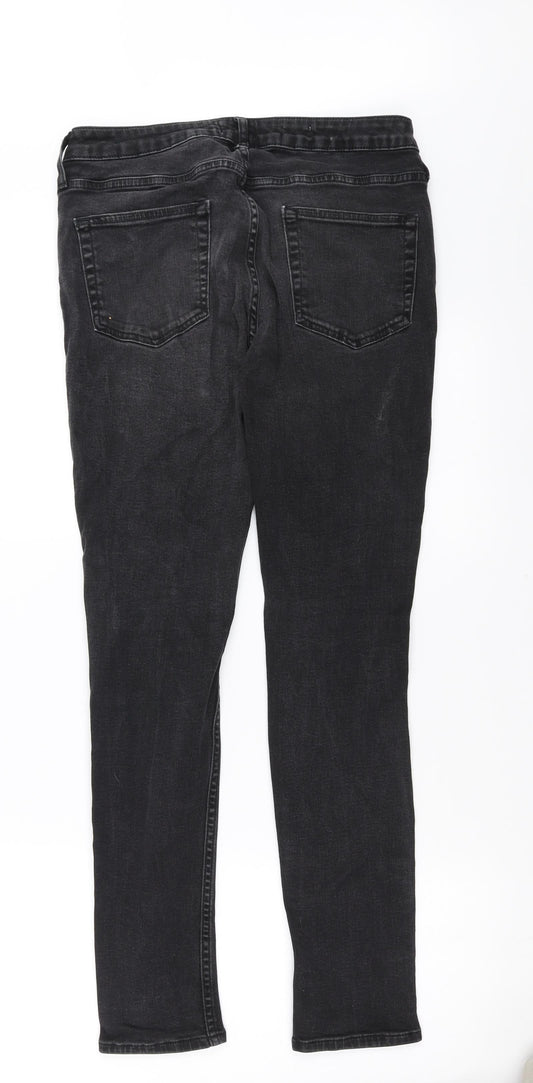 Topman Womens Grey Denim Skinny Jeans Size 32 in L29 in