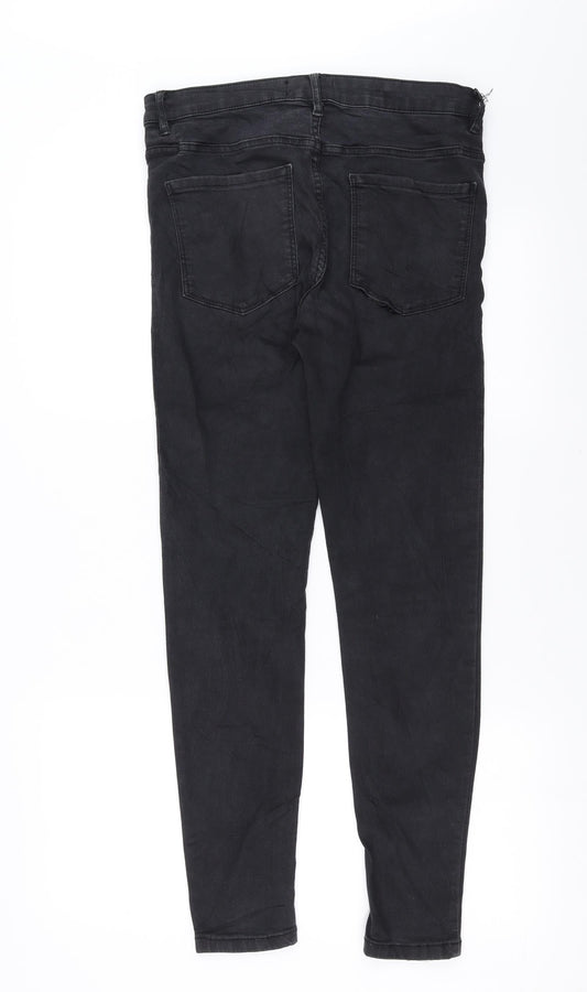 sinsay Womens Black Denim Skinny Jeans Size 12 L29 in