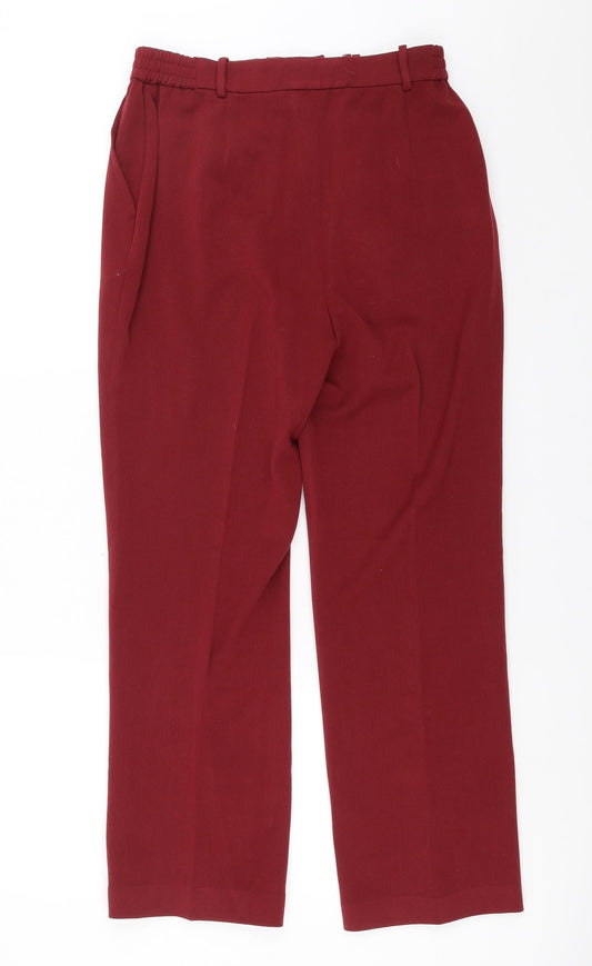 Oscar B Womens Red Trousers Size 10 L27 in